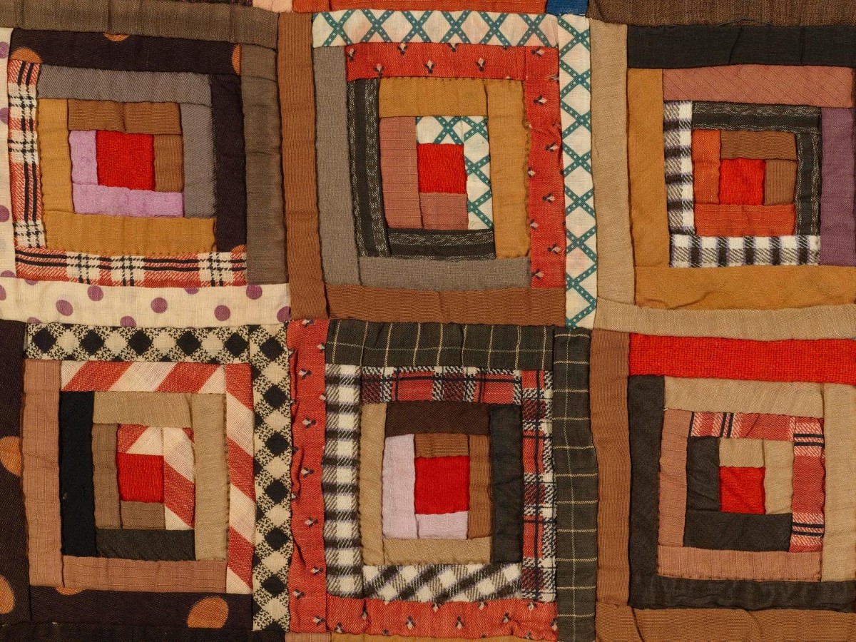 Detail of a Barn Raising quilt