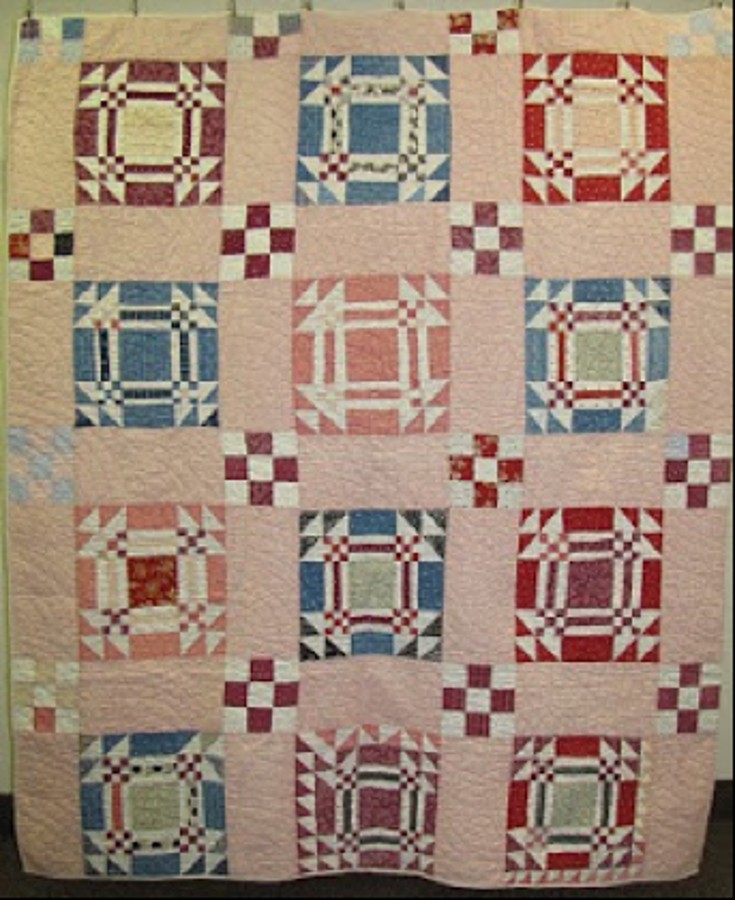 Goose in the Pond quilt, circa 1910