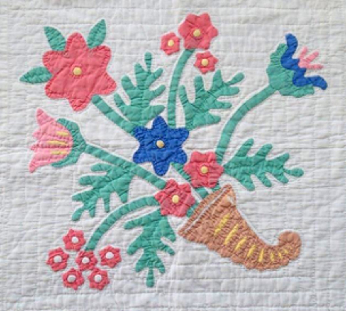 A Horn Of Plenty quilted applique