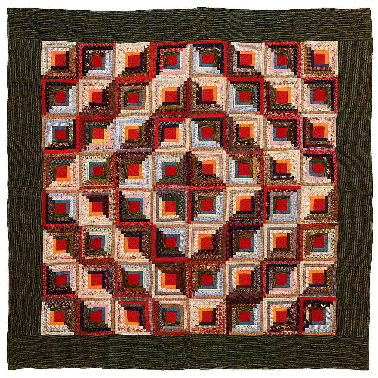 A Complex Log Cabin Quilt