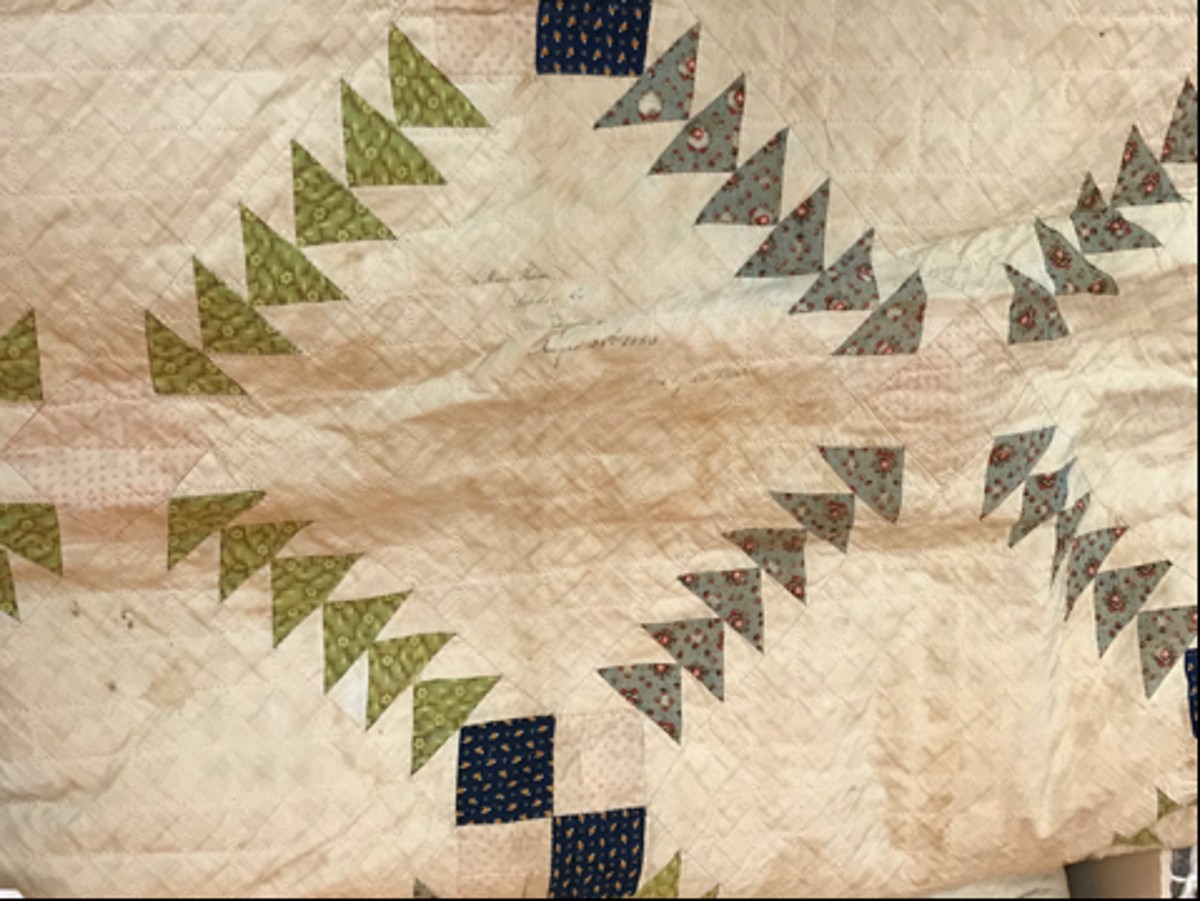 Detail from quilt in the Loudoun Museum